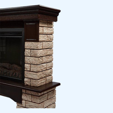 Forte Wood 30 камень коричневый шпон темный дуб (1292164) Firelight Портал